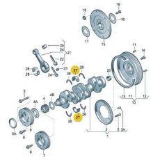 Вкладыши коренные комплект AXC AXB STD Kolbenschmidt 77553600