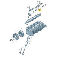 Вал с коромыслом 1.9 / 2.5 VAG 038109527AF