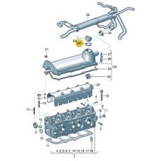 Горловина маслозаливная AXC AXB кольцо VAG 06A103483D