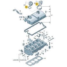 Горловина маслозаливная AXC AXB кольцо VAG 06A103483D