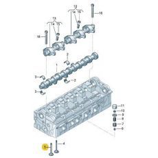 Клапан выпускной AXD,AXE,BLJ,AXC,AXB Kolbenschmidt 331034