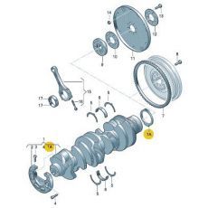 Кольцо стопорное коленвала 2.5 VAG N90997701