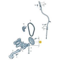 Масляный насос 1.9 VAG 038115105D
