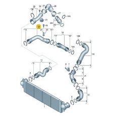 Охладитель наддува воздуха Трубка AXD,AXE,BLJ VAG 7H0145762A