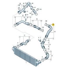 Охладитель наддува воздуха Кольцо AXB AXC BRR BRS VAG 3C0145117F