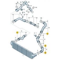 Охладитель наддува воздуха Кольцо VAG 3C0145117H