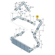 Охладитель наддува воздуха Зажим AXD AXE VAG 1J0145769C