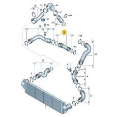 Охладитель наддува воздуха Шланг AXD,AXE,BLJ VAG 7H0145555C