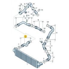 Охладитель наддува воздуха Шланг AXD,AXE,BNZ,BPC VAG 7H0145709D