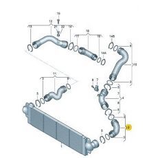 Охладитель наддува воздуха Шланг AXD,AXE,BLJ,AXB,AXC VAG 7H0145790D