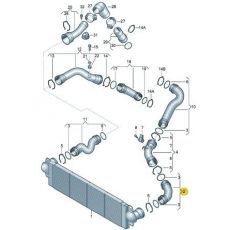 Охладитель наддува воздуха Шланг BNZ,BPC VAG 7H0145790F