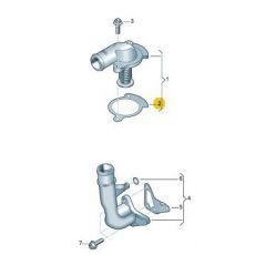 Прокладка термостата AXD VAG 070121091