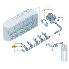 Кольцо топливной рейки маленькое VAG N90955703