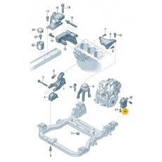 Подушка КПП L AXB,AXC,AXA VAG 7H0399151G