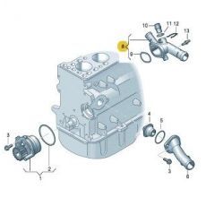 Тройник тосольный AXC AXB  VAG 038121132C