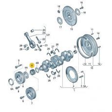 Шестерня коленвала AXC AXB VAG 038105263F