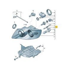 Фара правая Touareg 2007 >> 2010 VAG 7L6941040