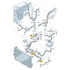 Шланг системы охлаждения хомут VAG N90687201