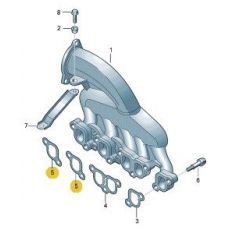 Прокладка впускного коллектора AXD AXE BJL 2.5 (надо 2 штуки) Victor Reinz 71-36079-00