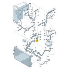 Шланг системы охлаждения AXB AXC VAG 7H0121086A