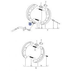 Распорка задних тормозных колодок штифт VAG 2D0609581