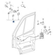 Ручка двери передний VAG 2D0837205 Б/У