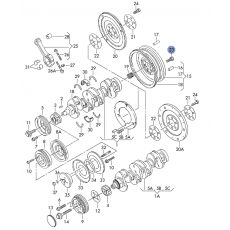 Болт крепления маховика 1 штука М10x19,5 +T4 +LT  SACHS 3096005000