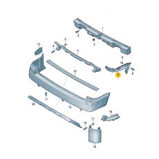 Направляющая заднего бампера правая VAG 7E0807394C