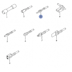 Корпус плоского разъема провод с 2 контантактоми 4 QMM 4,8MM VAG 000979302E