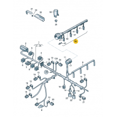 Жгут проводов для форсунок 1.9 VAG 038971600