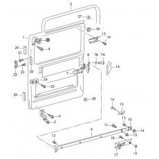 Ролик сдвижной двери верхний VAG 2D1843436B