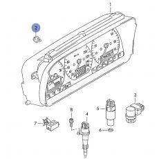 Лампочка в приборку малая 2,0W OSRAM 2352MFX6