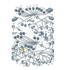 Корпус плоского разъема 4 контакта расходомер воздуха  TE PARTS 7740465