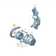 Ремень генератора с кондиционером AXA AXB AXC >>2006 BOSCH 1987946200