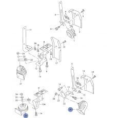 Клаксон рупорный комплект 2 штуки BOSCH 9320335007