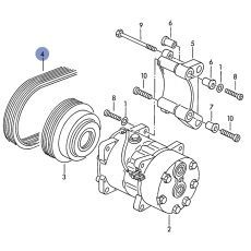 Ремень генератора 99 >> с кондиционером 21,36x2211 VAG 074260849AE