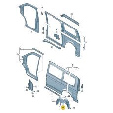 Подкрылок саморез 5x16 VAG N90897401