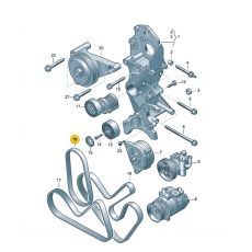 Ремень поликлиновой вискомуфты 2.0 4PK710 VAG 03L119137