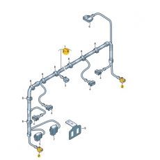 Корпус плоского разъема полукруглый 2 контакта противотуманной фары  TE PARTS 7741155