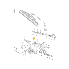 Привод стеклоочистителей на зданию дверь хлопушку VAG 701955702B Б/У
