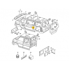 Стекло боковое заднее L короткая база KMK GLASS VLWS0047