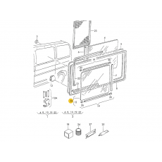 Стекло боковое сдвижное в сборе R KMK GLASS VAG 7D0845298B