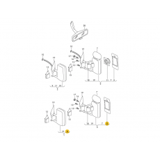 Стекло зеркала L механическое VAG 2D0857521