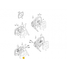 Стекло зеркала с подогревом L VAG 701857521A