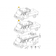 Стекло лобовое грузовая платформа двойная кабина VAG 2D3845099B