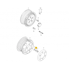 Гайка колесная пружинное кольцо VAG 2D0601146