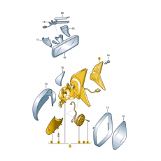 Корпус зеркала L механическое VAG 7H1857507AA9B9