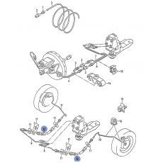 Трубка тормозная резиновая задняя 180mm BREMBO T85016