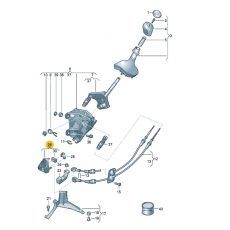 Рычаг переключения передач промежуточный КПП-5 VAG 7H0711202E
