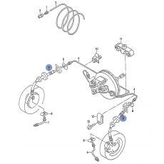 Трубка тормозная резиновая передняя 350mm >> BREMBO T85042